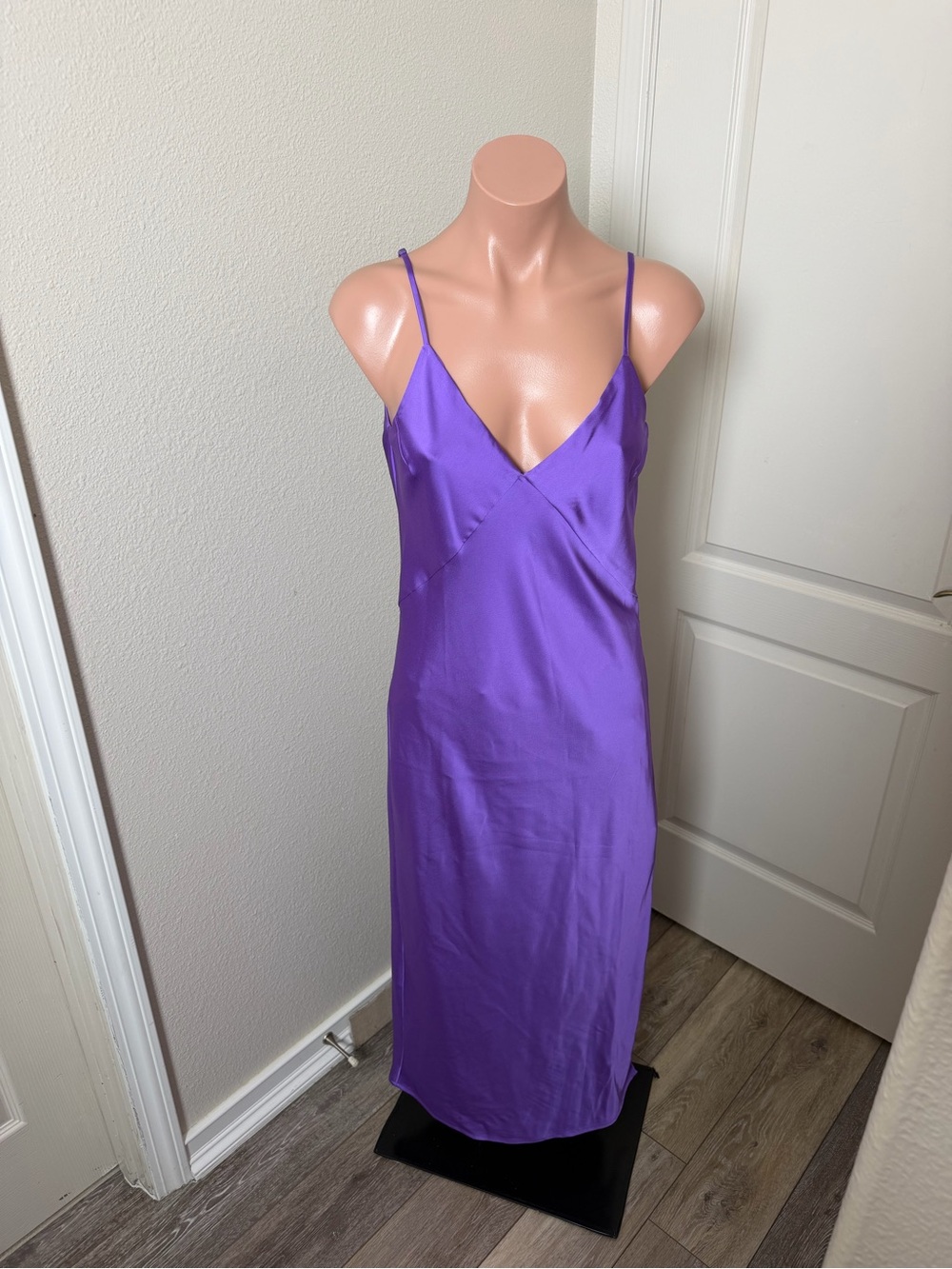 a new day Violet Satin Slip Maxi Dress